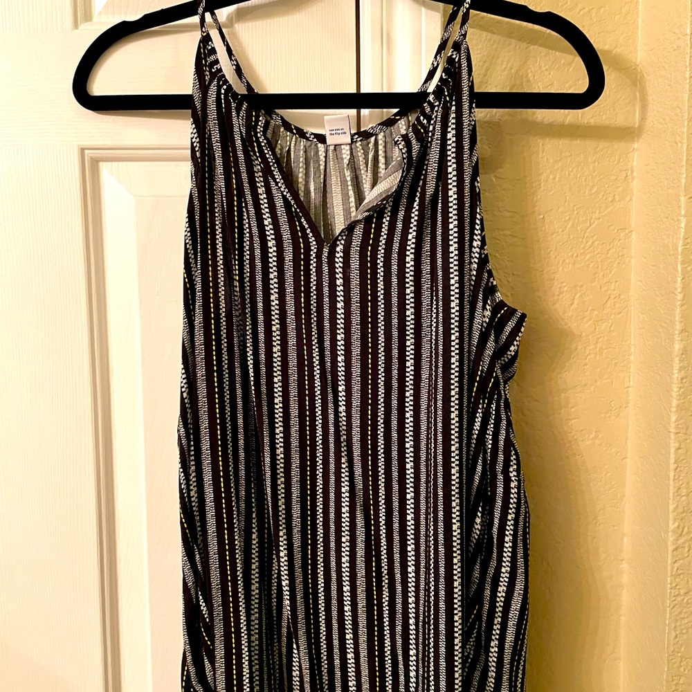 Black and yellow striped tank top